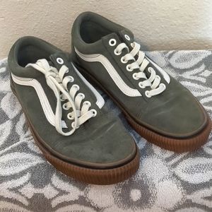 Vans all suede army green size 6.5M (8W)